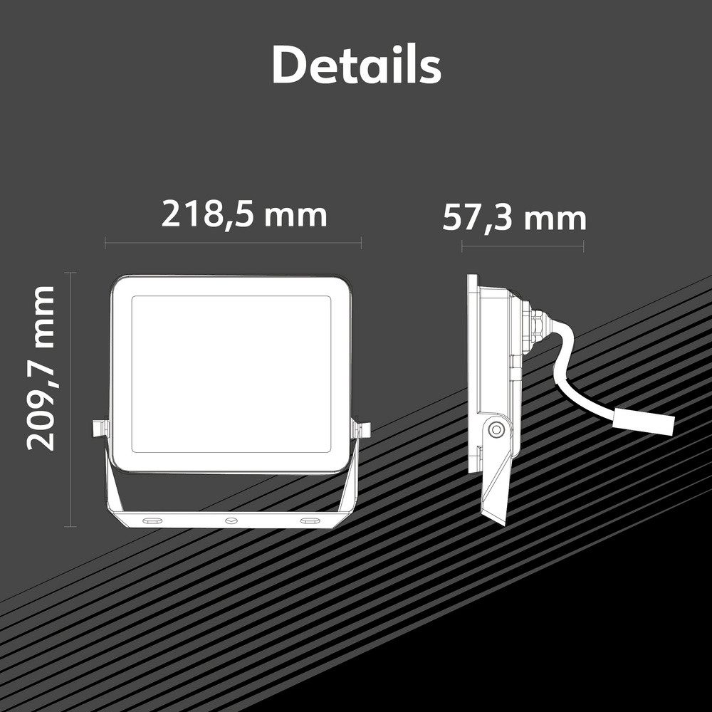 MÜLLER LICHT LED Flutlichtstrahler Müller-Licht Miami 21600062 LED-Außenstrahler 50 W Leuchtfarben: Neut