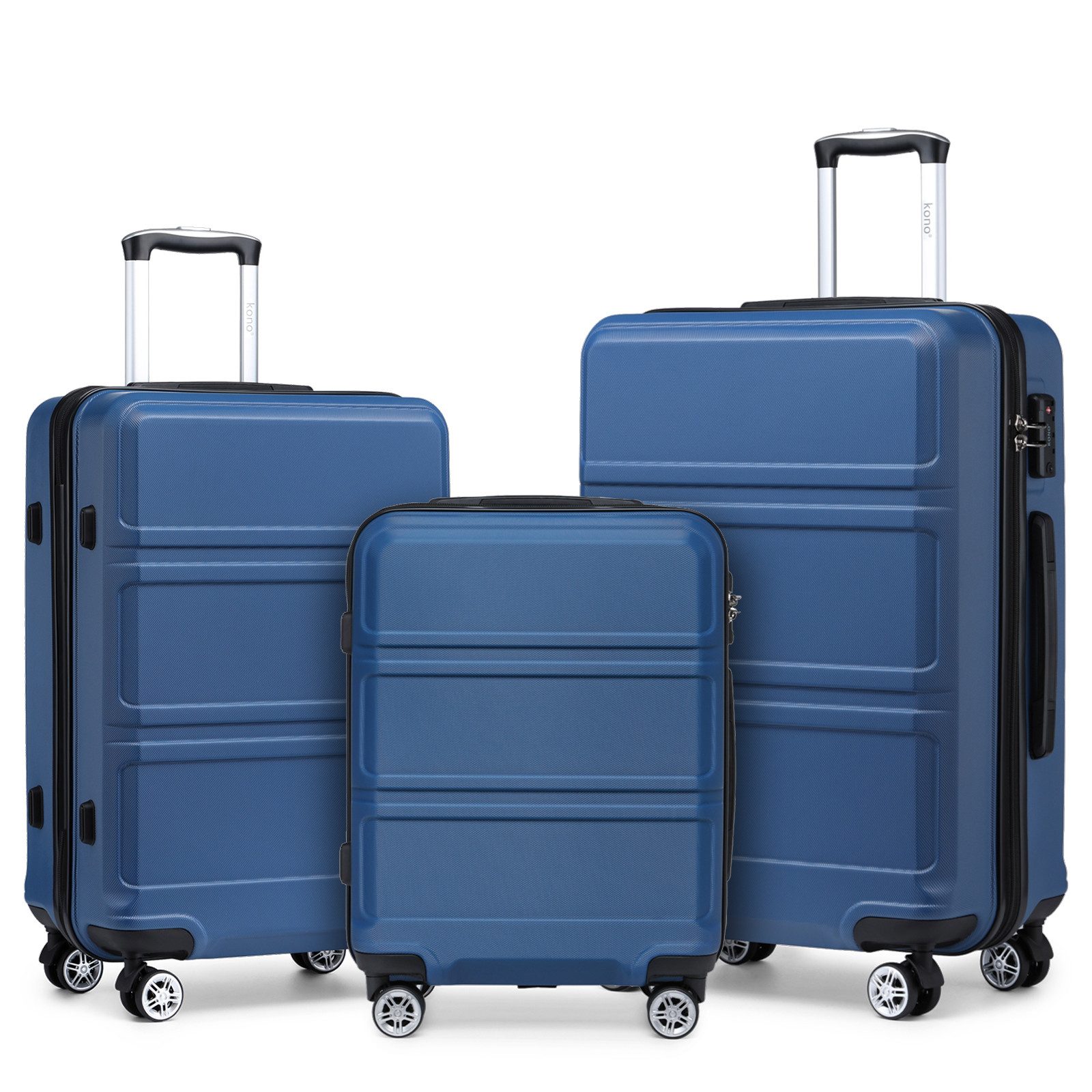 KONO Trolleyset 4 Rollen, (3 tlg), günstig online kaufen