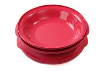 TUPPERWARE Servierschüssel Aloha Teller pink (2) Servierschalen + SPÜLTUCH