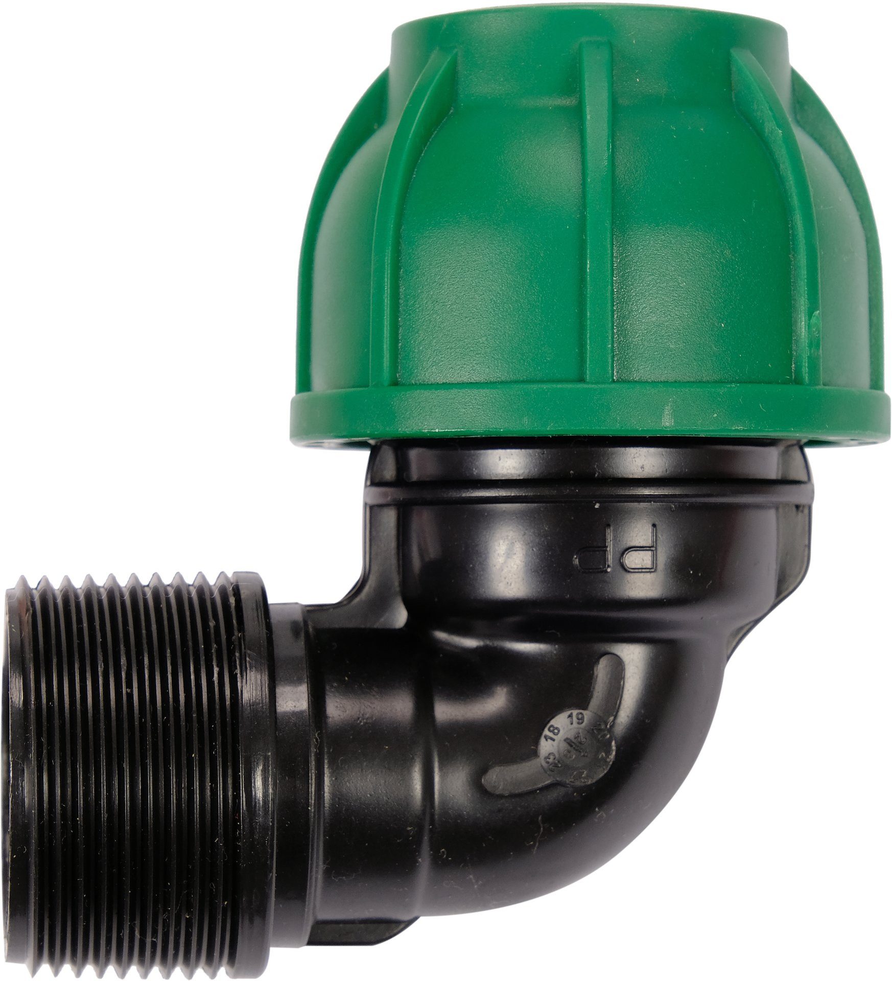 TRIZERATOP Schlauchkupplung PP-Winkel 90° Außengewinde 32mm x 1 1/4" (5/4), (PP-Winkel 90° Außengewinde 32mm x 1 1/4" (5/4), Qualität