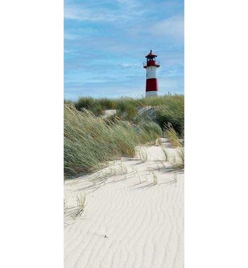 MyMaxxi Dekorationsfolie Türtapete Leuchtturm an der Nordsee Türbild Türaufkleber Folie