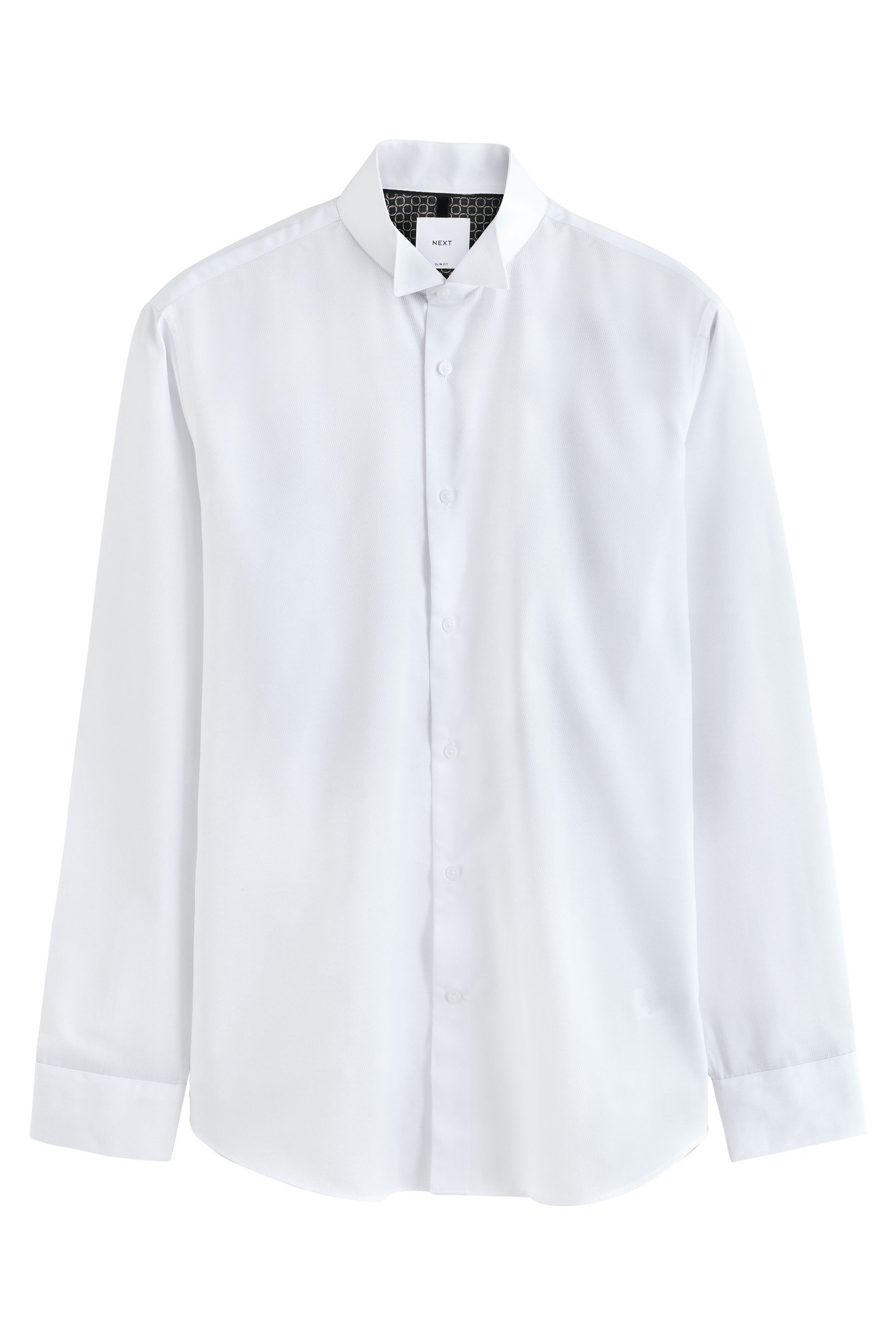 Langarmhemd Festliches Slim Fit Hemd mit Kläppchenkragen