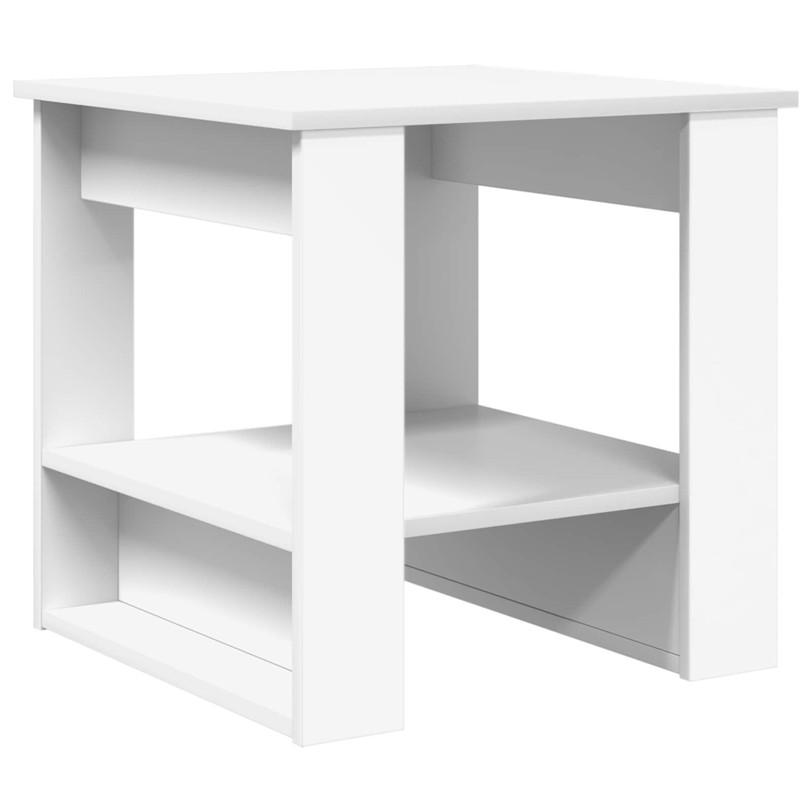 vidaXL Couchtisch Couchtisch Weiß 51 x 50 x 50 cm Holzwerkstoff (1-St)