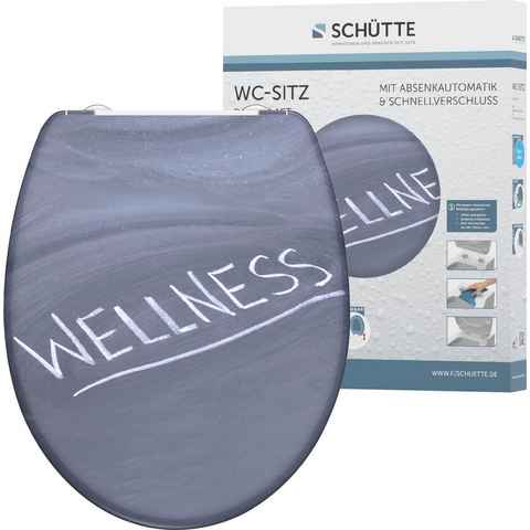 Schütte WC-Sitz Wellness, Duroplast,mit Absenkautomatik und Schnellverschluss