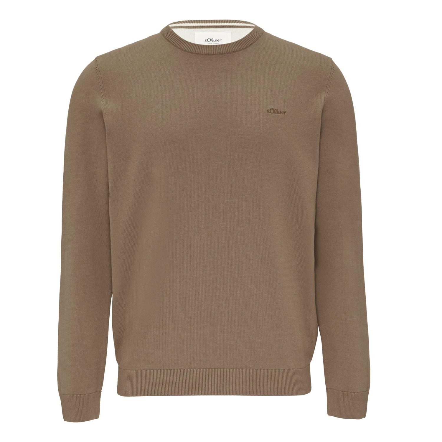 s.Oliver Rundhalspullover Pullover (1-tlg) Rundhals-Ausschnitt, langarm, Lo günstig online kaufen