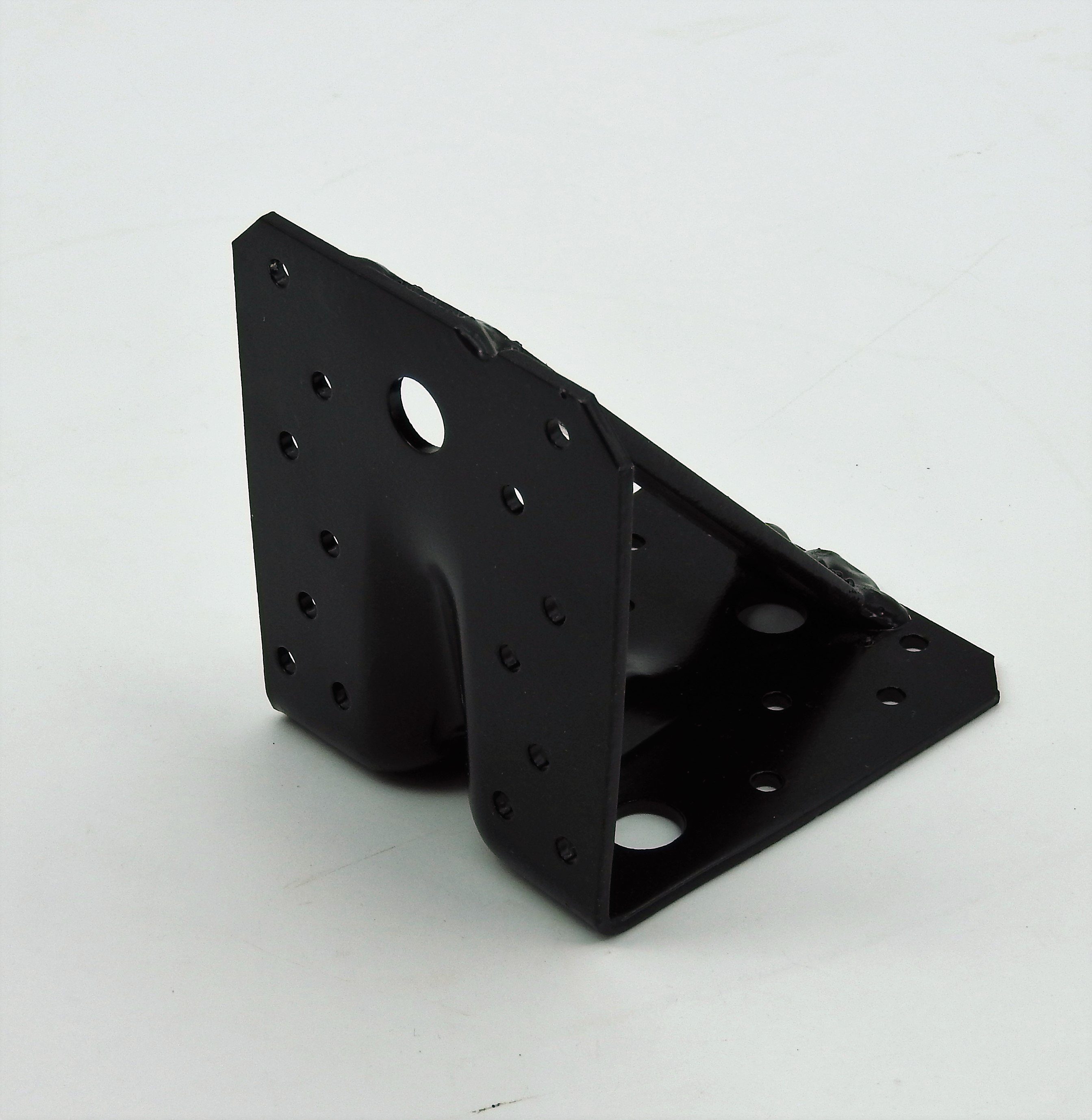 Holzkonstruktionsbeschlag, 3mm dynamic24 Winkel 105x105x900mm verstärkt schwarz Stahl