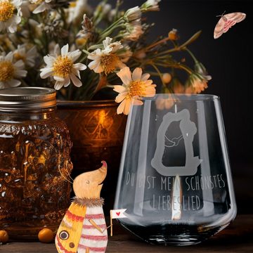 Mr. & Mrs. Panda Windlicht Bär Lied - Transparent - Geschenk, Spruch, Kerzenglas mit Gravur, Ted (1 St), Elegante Ausstrahlung