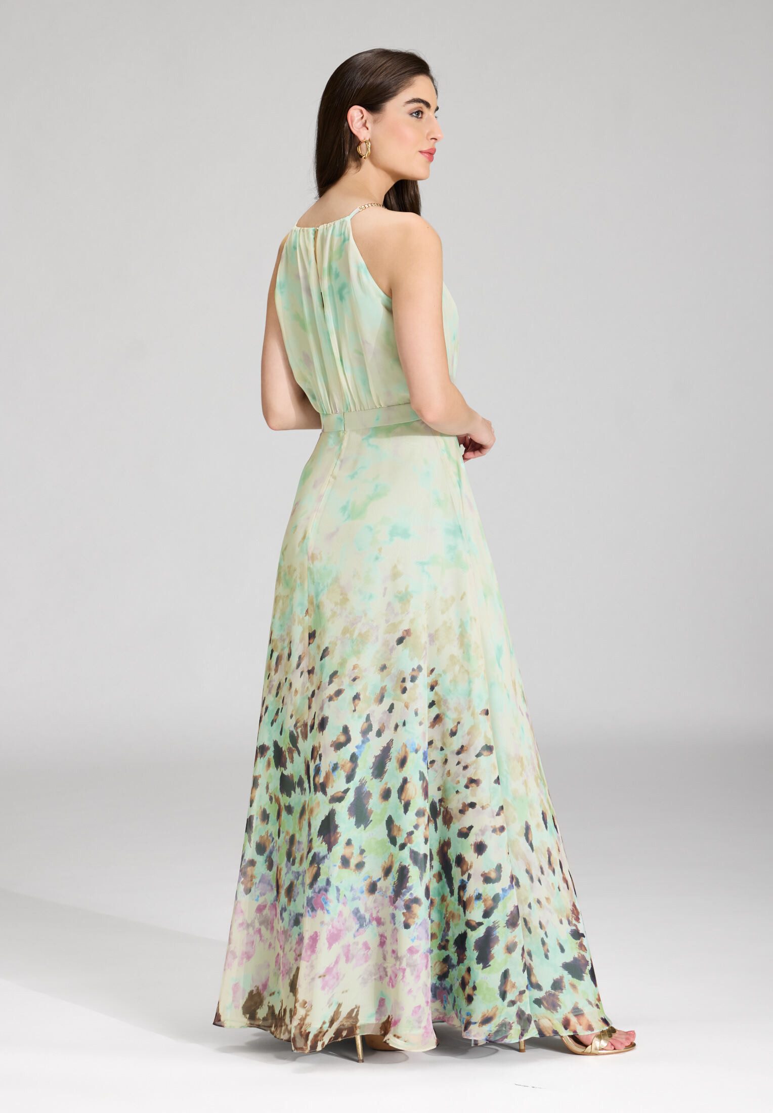 SWING Abendkleid - Abendkleid aus Chiffon mit Animal Print Taillierter Schnitt mit fließendem Rockteil