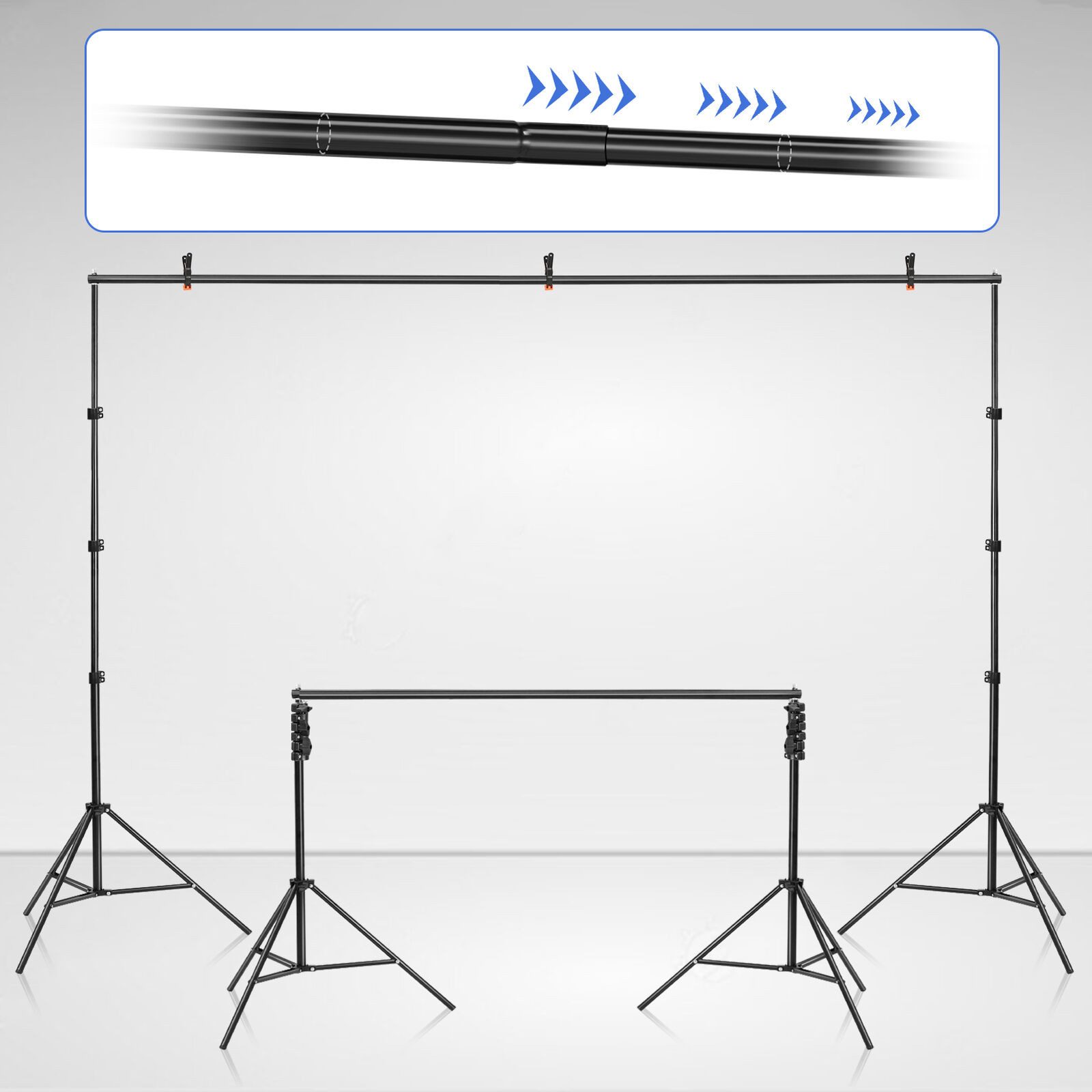 Youyijia Studiozubehör-Wandhalterung 2.6 x 3 m Photo Background Stand Set