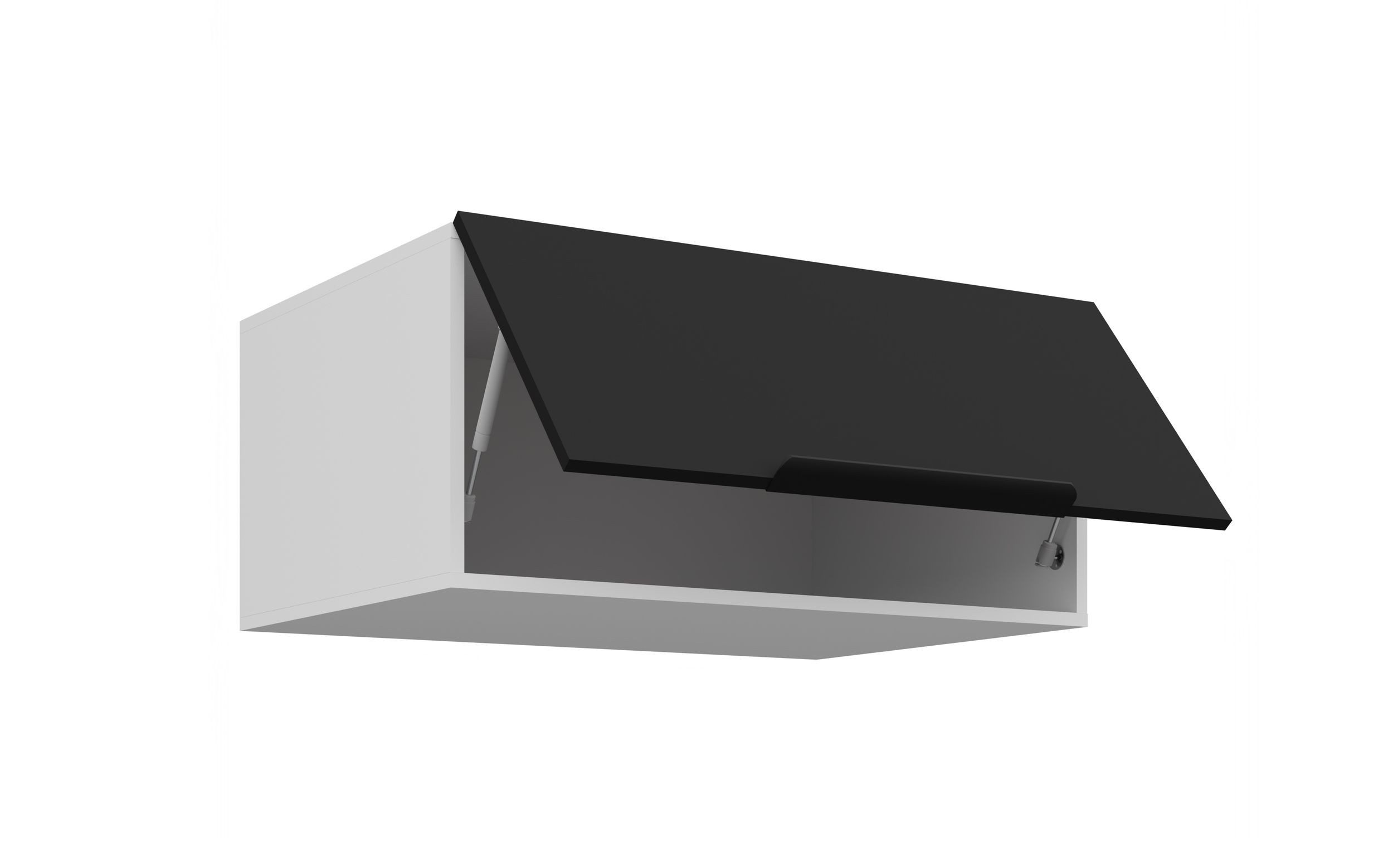 Küchen-Preisbombe Aufsatzschrank 80 cm Küche ARIA Schwarz matt Küchenzeile Küchenblock Anti Fingerprint