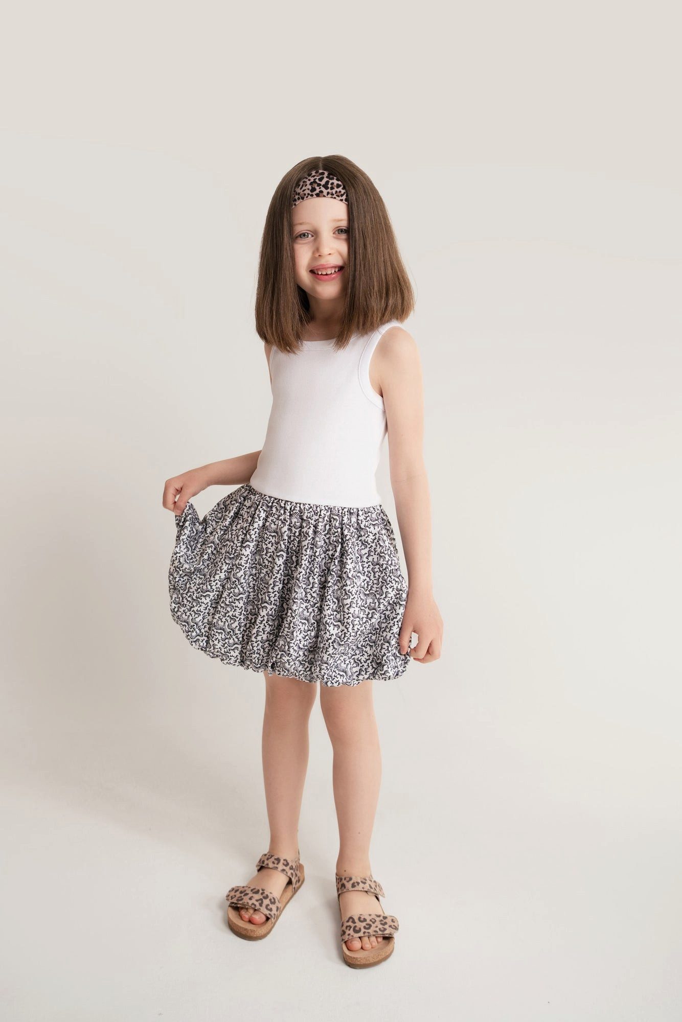 # SATURNDAY Sommerkleid Balloon-Kleid aus Baumwolle mit Zebra-Rock