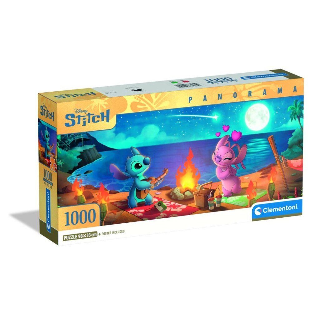 Clementoni® Puzzle Disney Stitch Panorama-Puzzle 1000Stück, Puzzleteile
