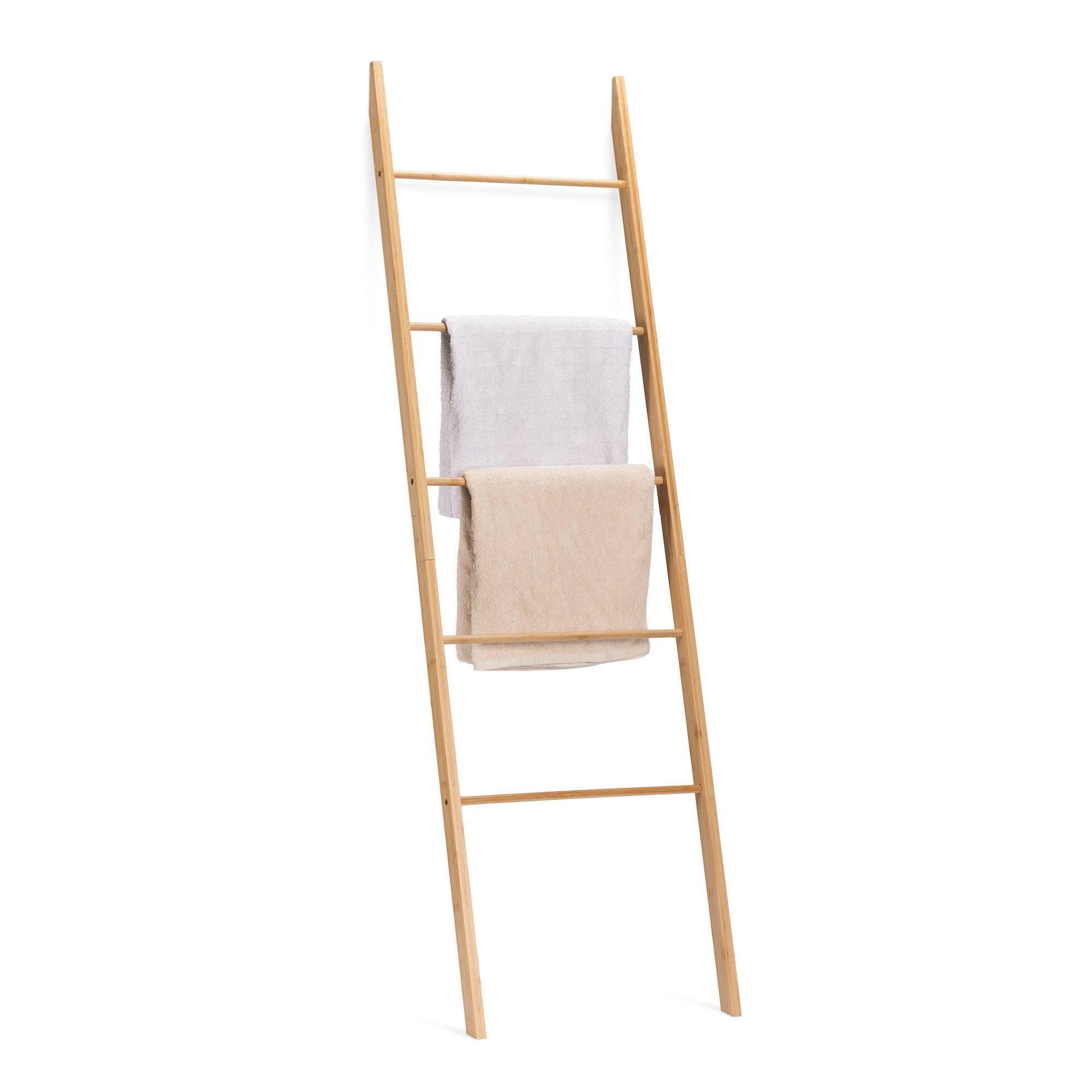 Handtuchständer Handtuchleiter Holz Leiter aus Bambus - für Handtücher Kleidung