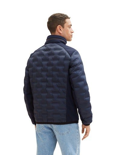 TOM TAILOR Steppjacke mit verstaubarer dunkelblau Kapuze