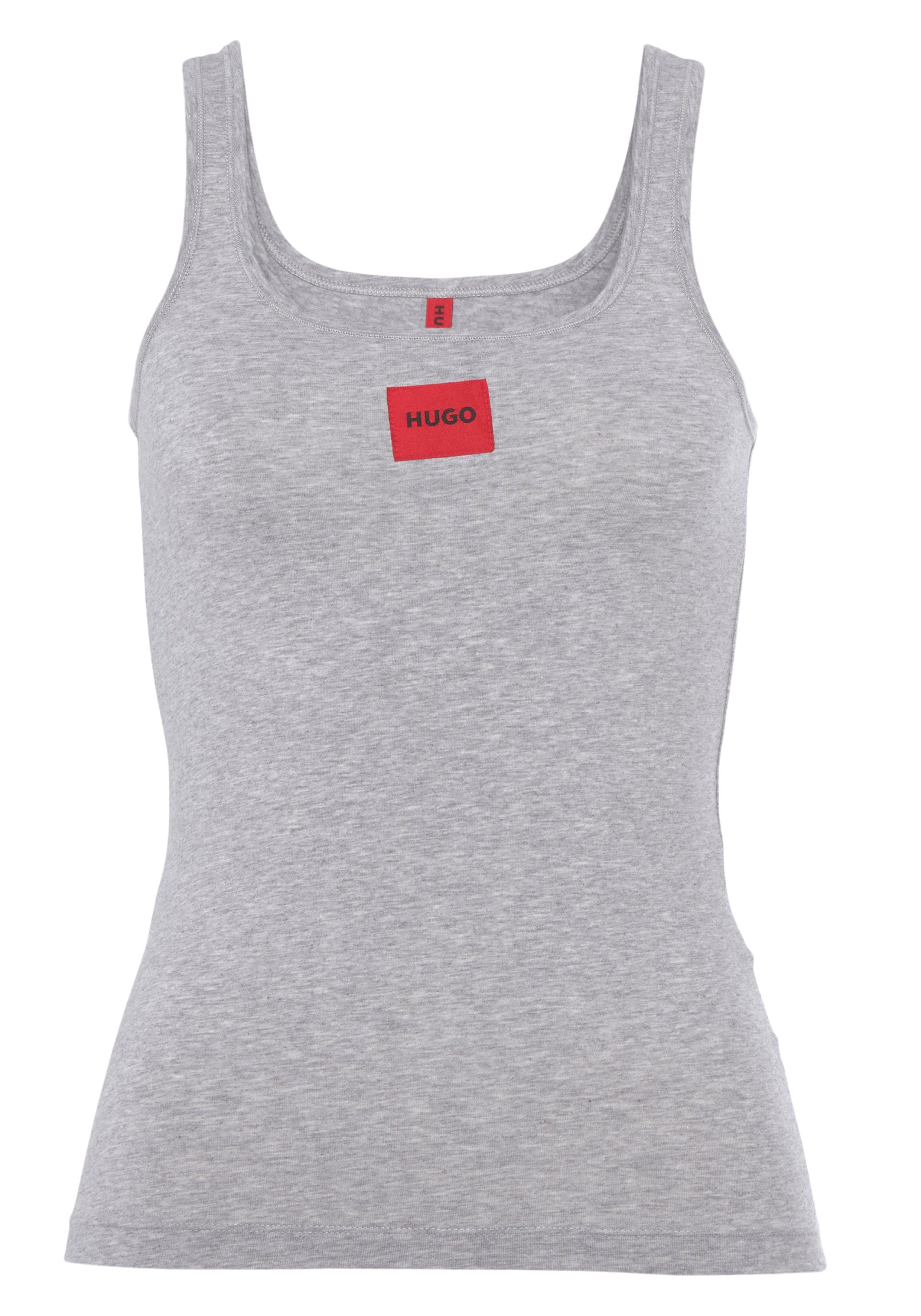 HUGO Trägertop VEST RED LABEL mit Markenlabel Medium Grey | Ärmellose Unterhemden