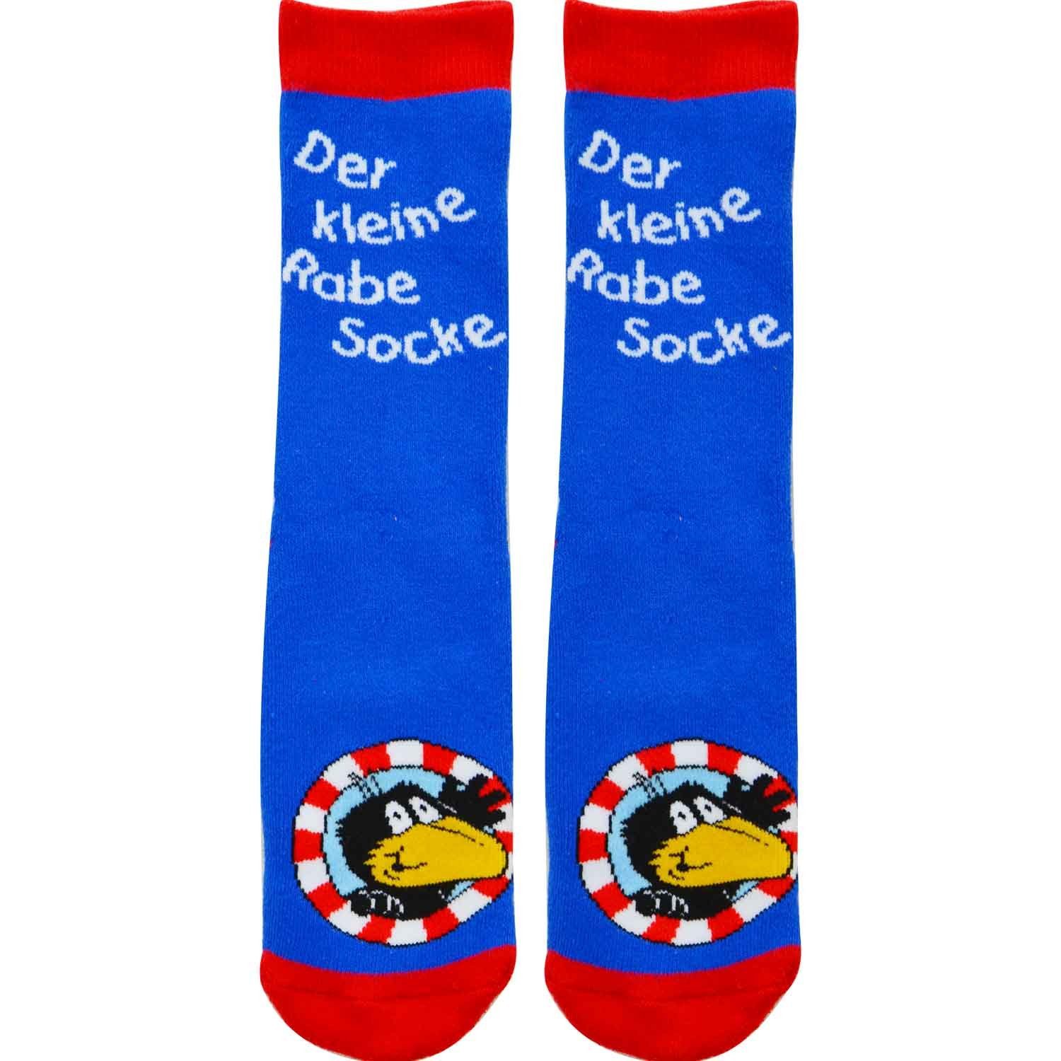 United Labels® Socken Der kleine Rabe Socke - Socken für Kinder Blau/Rot