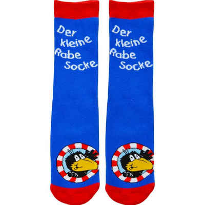 United Labels® Socken Der kleine Rabe Socke - Socken für Kinder Blau/Rot