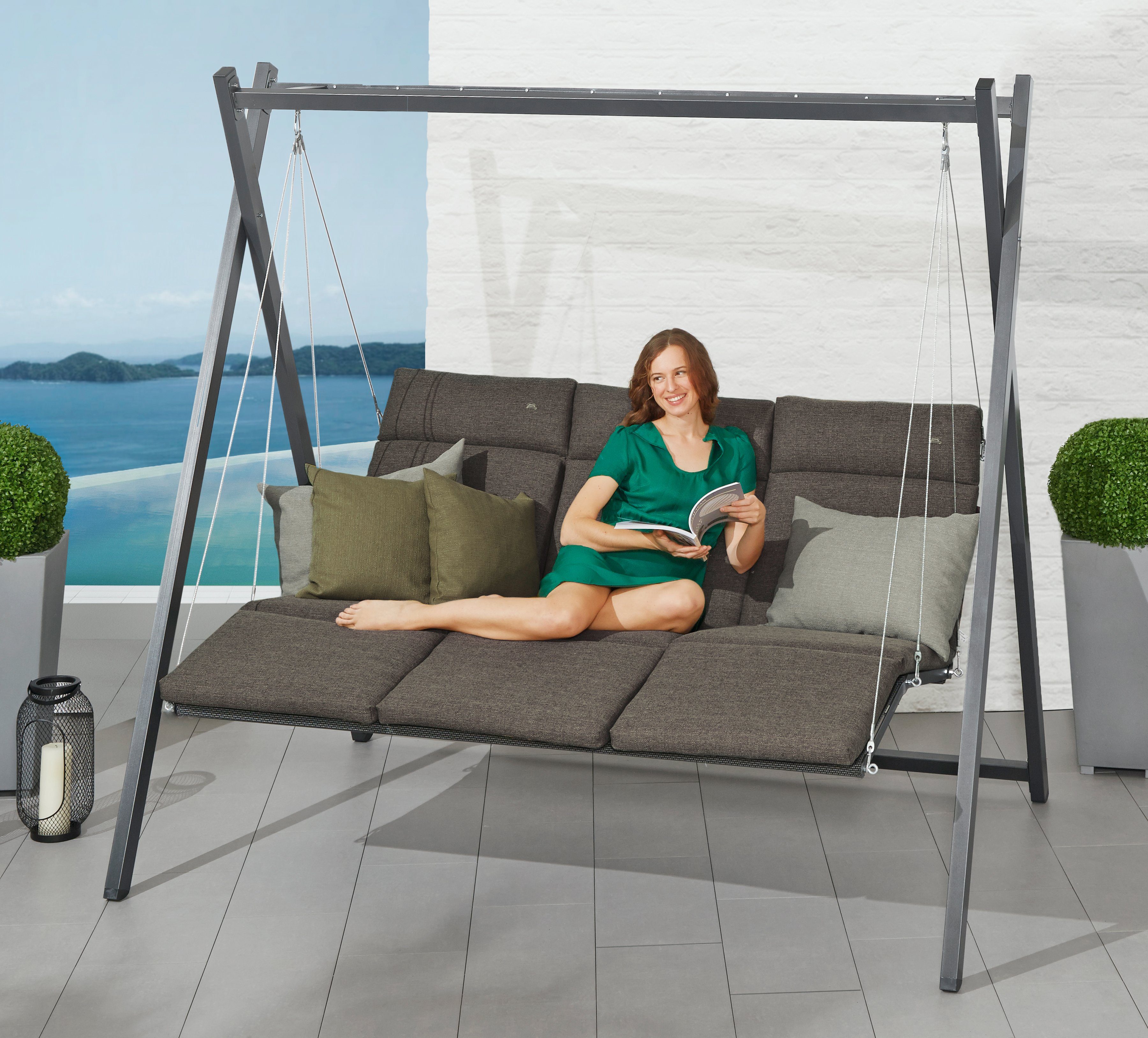Angerer Freizeitmöbel Hollywoodschaukel »Relax«, 3-Sitzer, inkl. Auflagen  und Zierkissen online kaufen | OTTO