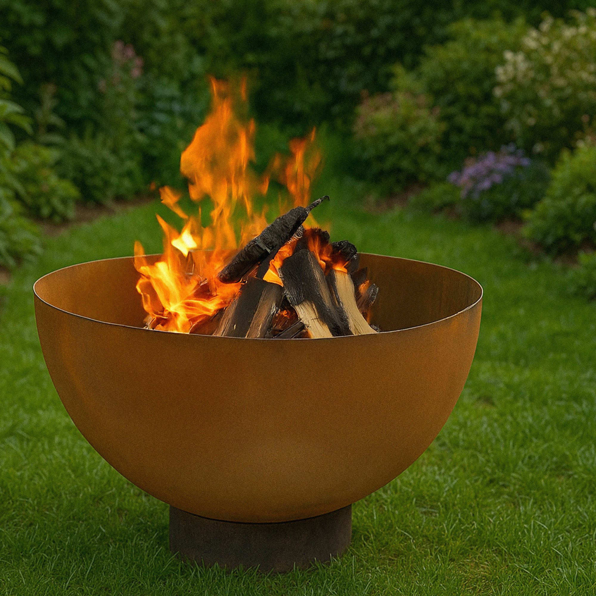 BBQ-Toro Feuerschale Feuerkorb mit Grill Ø 60 cm, Rostoptik, Feuerplattengr günstig online kaufen