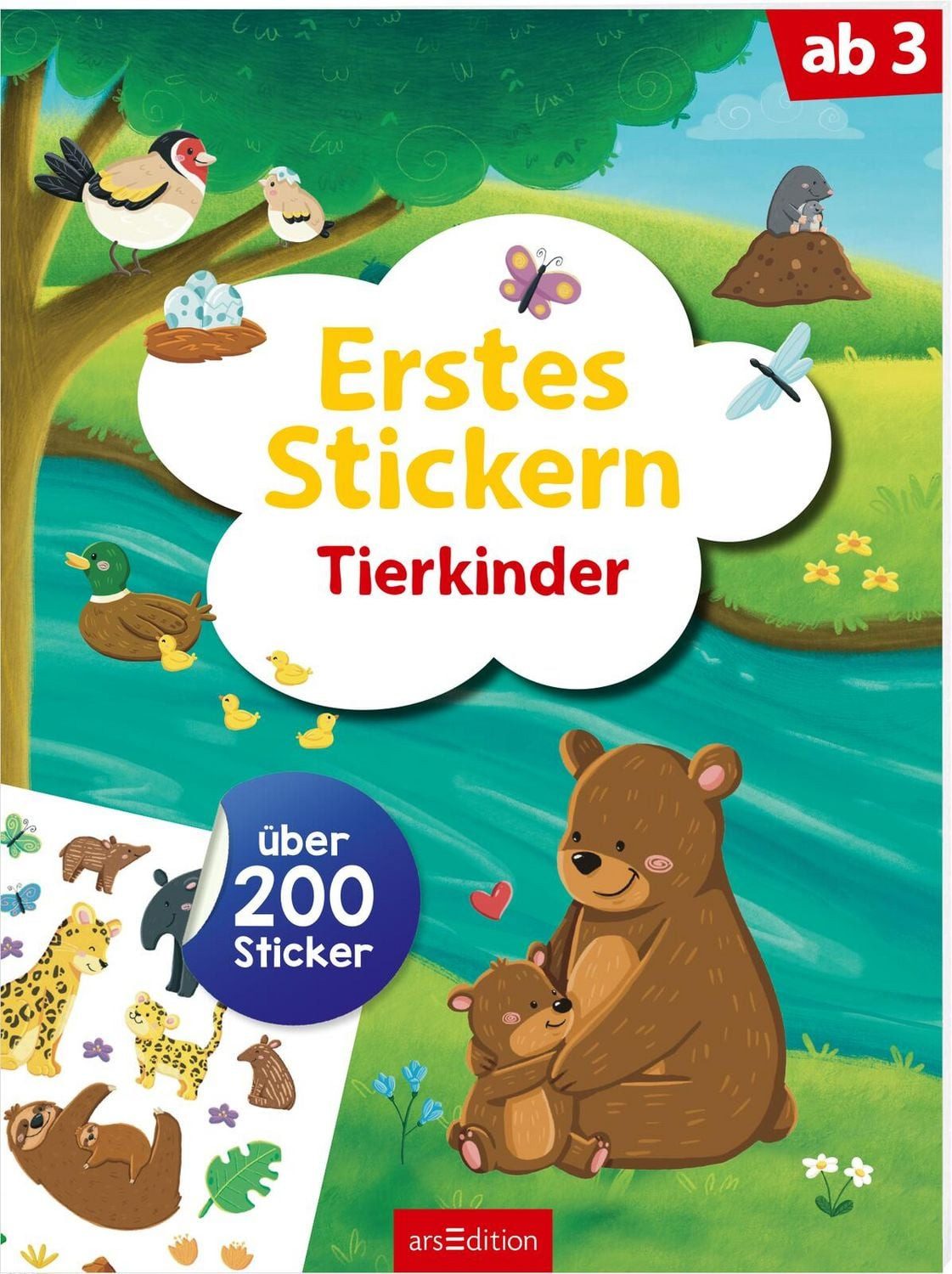 Erstes Stickern – Tierkinder / diverse, Über 200 Sticker