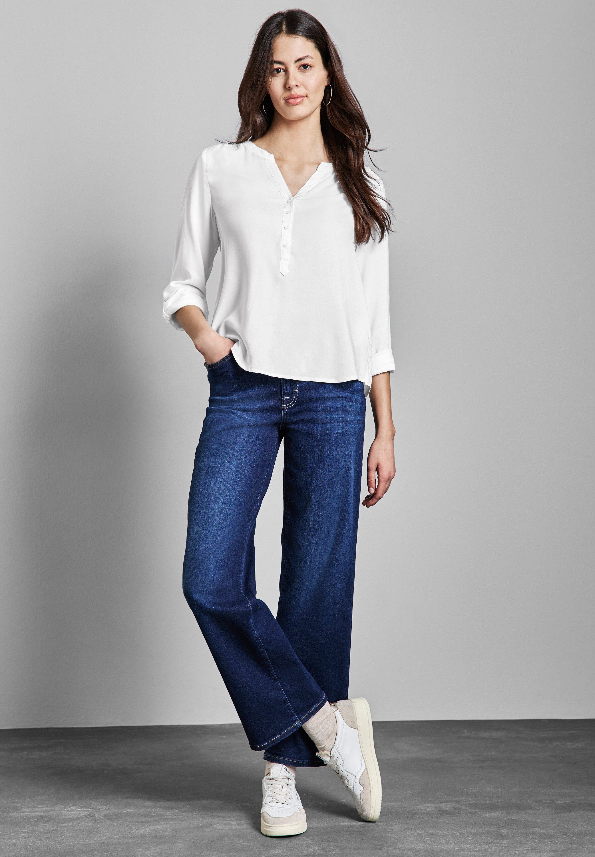 STREET ONE Langarmbluse aus softer Viskose günstig online kaufen