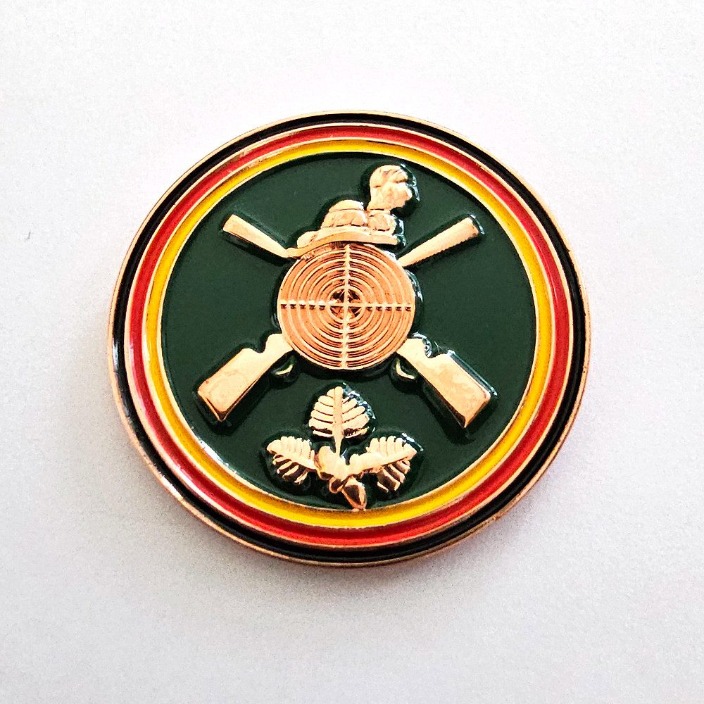 hegibaer Anstecknadel 2 Schützenfest Pins 3. Kompanie Eichenlaub Metall Anstecker 1019 (2-tlg), edel und exklusiv