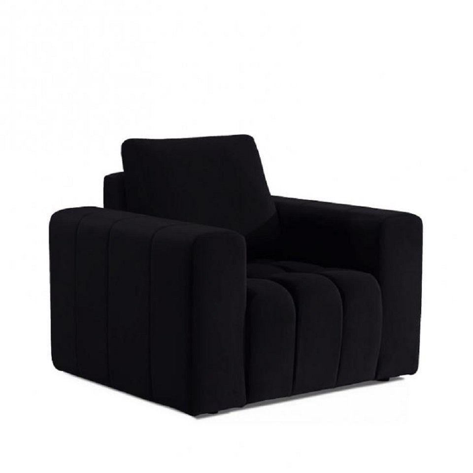 JVmoebel Sessel Sessel Couch Sofa Relax Leder Lounge Club Polster Sitzer Luxus Schwarz