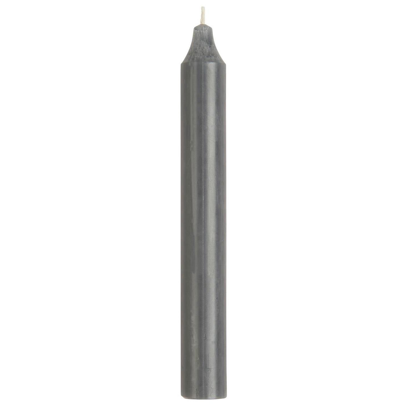 LS-LebenStil Tafelkerze Exklusive Stabkerzen Ribe Rustik 4´er Set Grau 18x2,2cm (Made in Denmark - iB Laursen Denmark - Unparfümiert Spitzkerzen Tafelkerzen, 4-tlg., für Tischdeko Hochzeit Taufe Advent Weihnachten)
