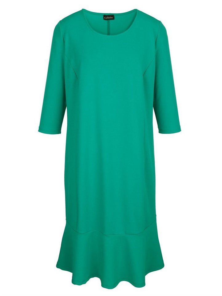 m. collection Kleid mit feinen Details in grün