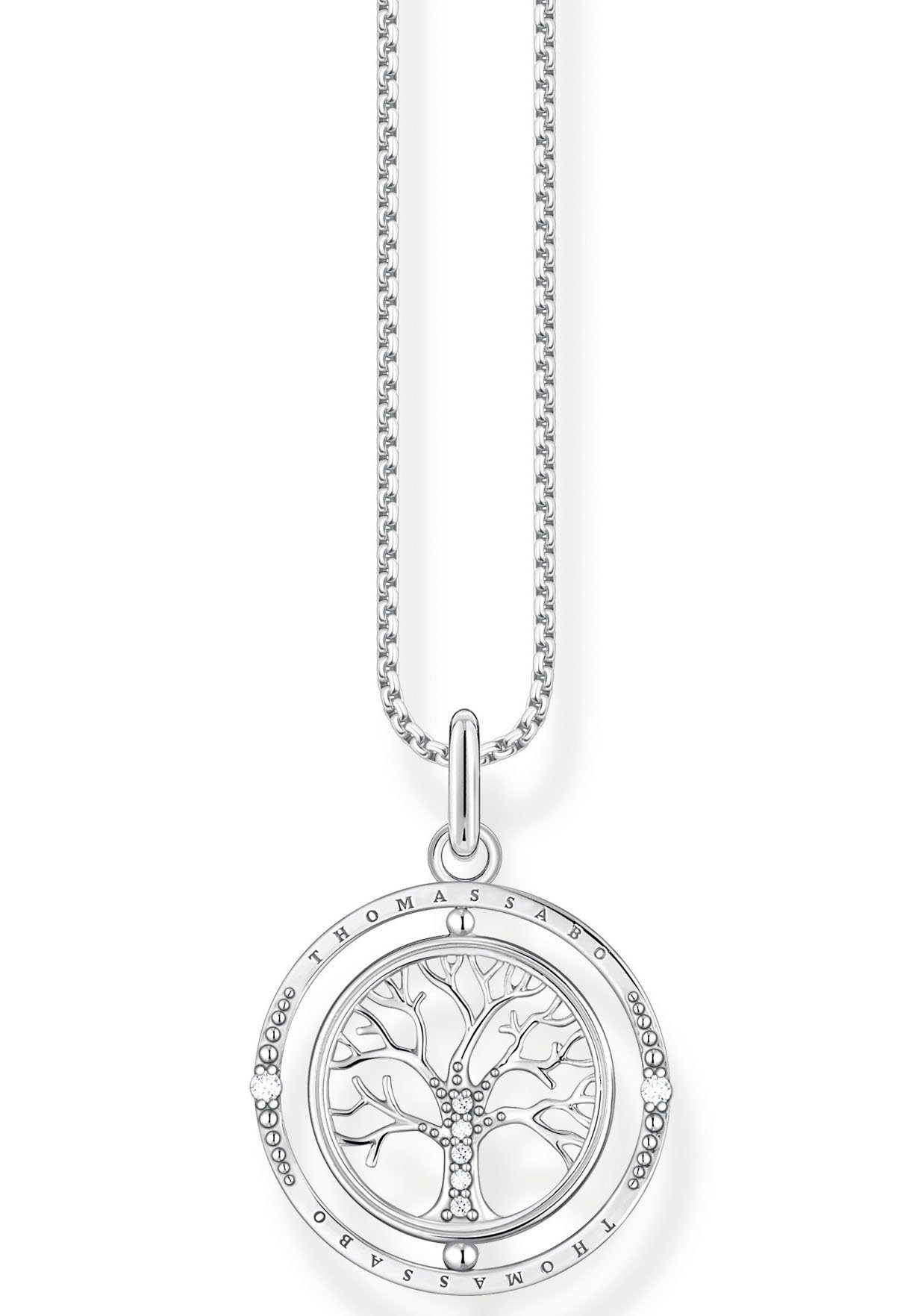 THOMAS SABO Kette mit Anhänger Tree of Love, KE2148-643-14-L45V, mit Zirkonia (synth)