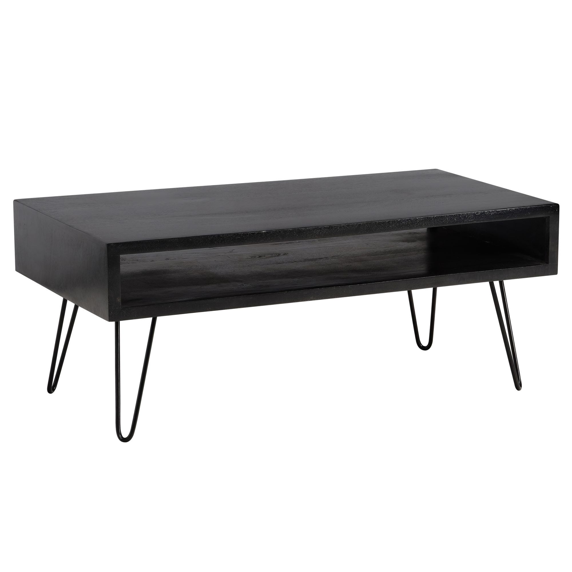moebelfaktor Couchtisch Vestby, Massivholz, Breite 100 cm, mit Ablage, Wohnzimmertisch, Industrial