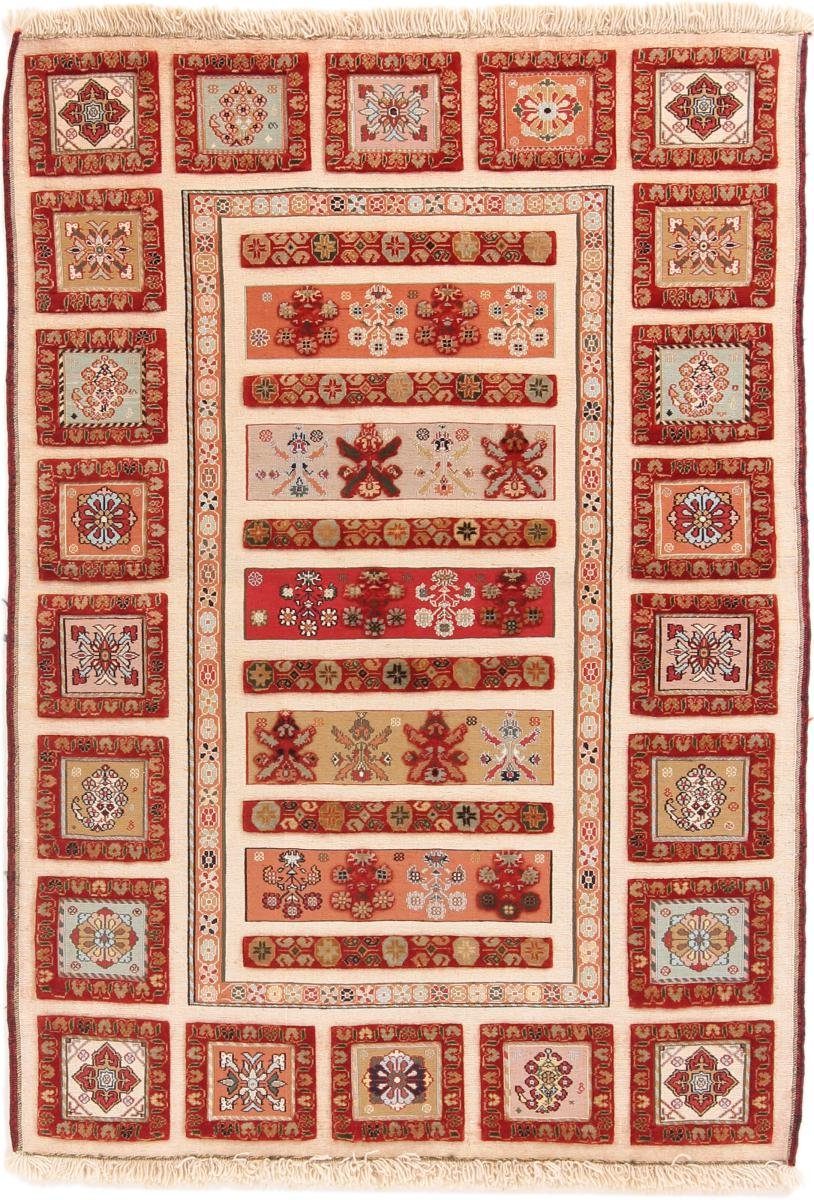 Orientteppich Kelim Soozani Nimbaft 108x154 Handgeknüpfter Orientteppich, Nain Trading, rechteckig, Höhe: 8 mm | Kurzflor-Teppiche