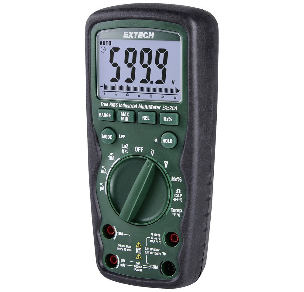 Thumbnail - Extech Spannungsprüfer Extech Extech EX520A Hand-Multimeter digital CAT IV 600 V Anzeige (C, (Extech EX520A)
