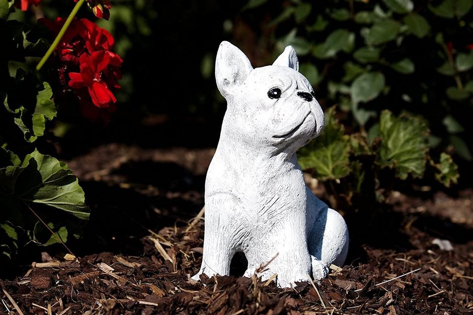 Stone and Style Gartenfigur Steinfigur Frenchie klein