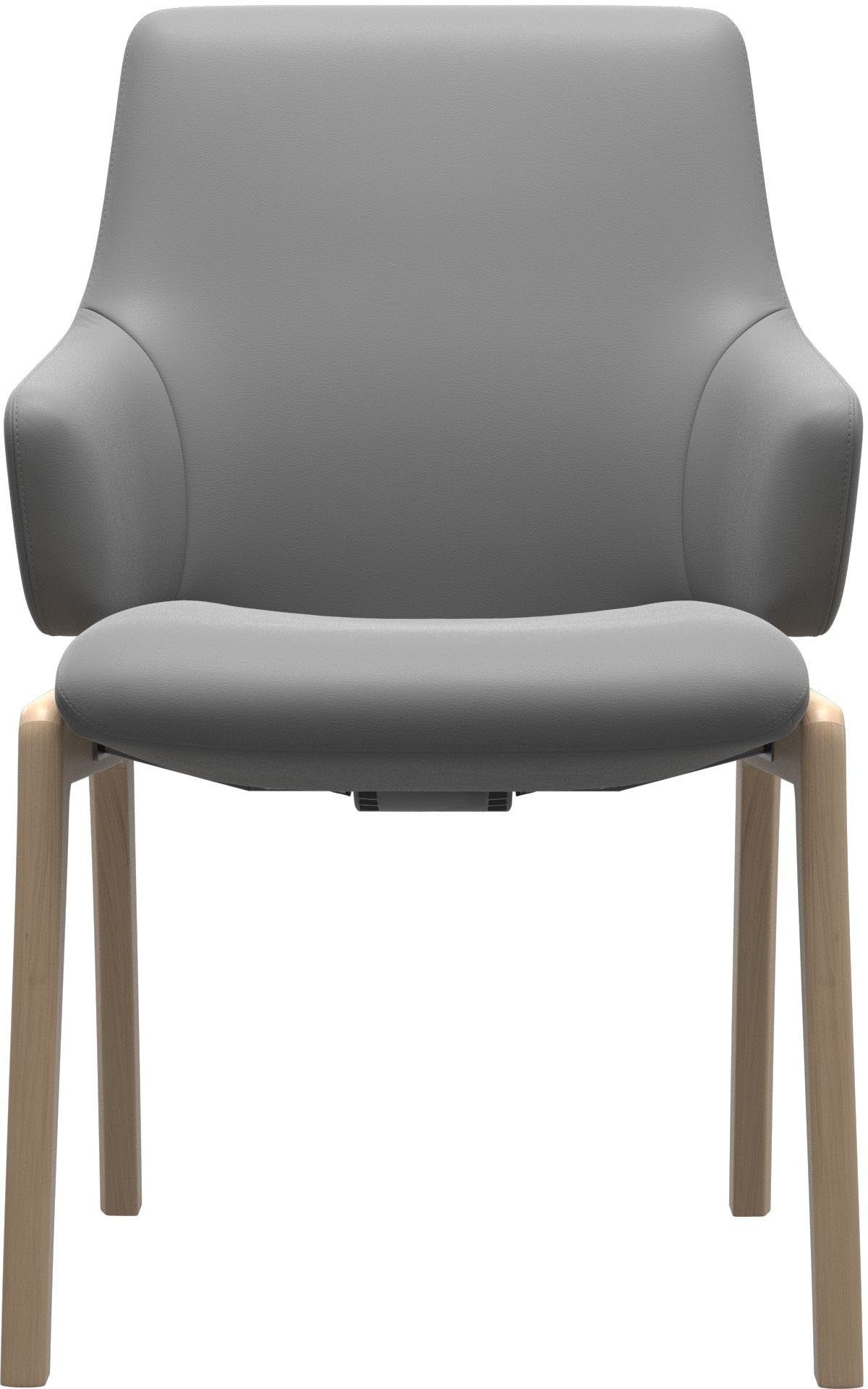 Stressless® Polsterstuhl Laurel, Low Back mit Armlehne, Größe L, mit abgerundeten Beinen in Walnuss