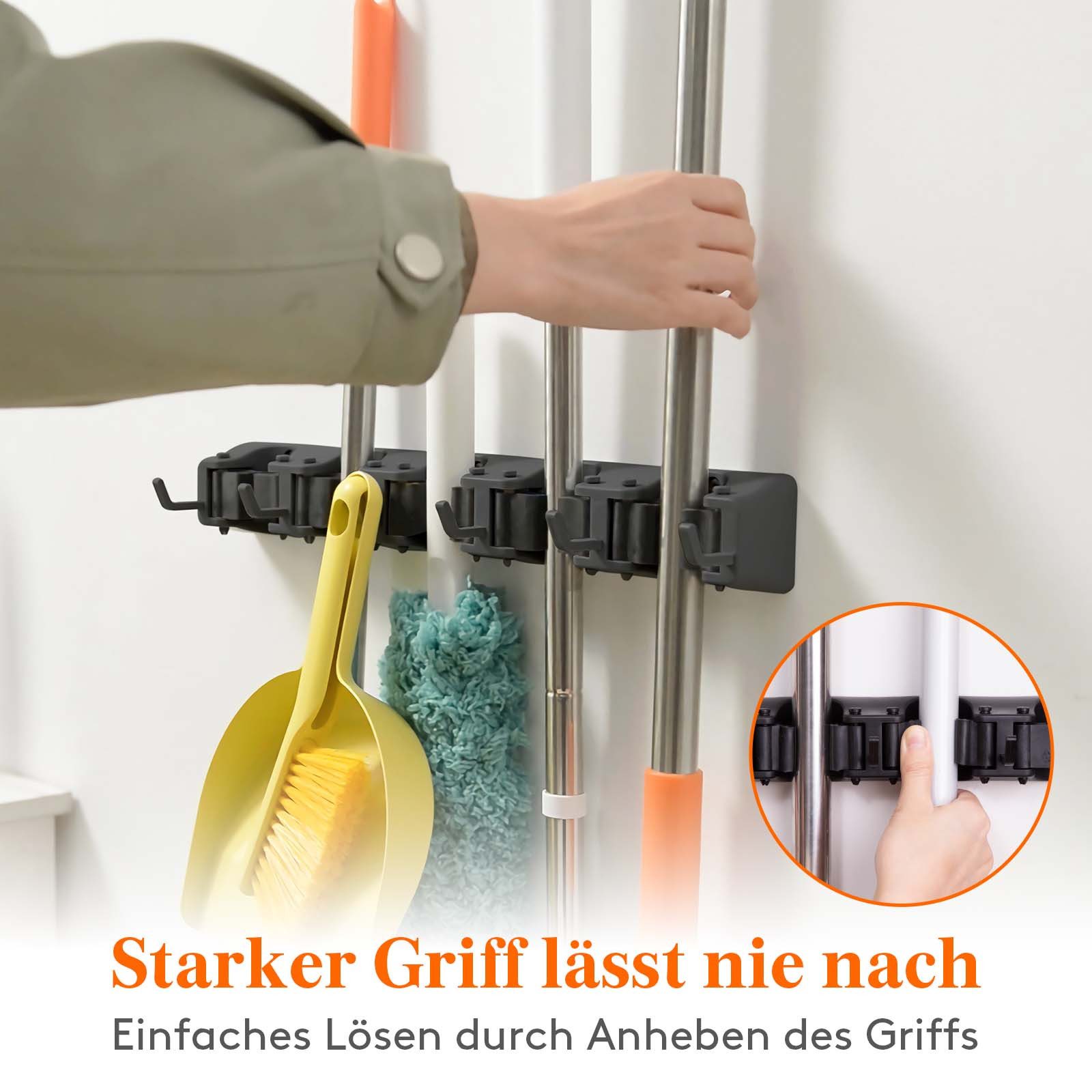 Lifewit Wandhaken Besenhalter Wandhalterung, Besenhalterung, für Reinigungsmittel., (1-St) – Bild 3 von 5