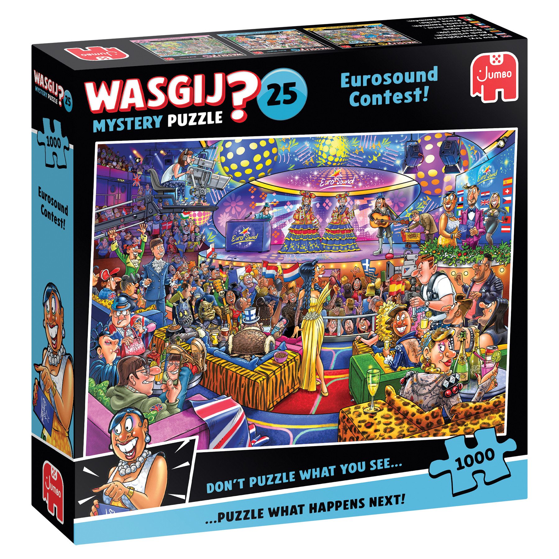 Jumbo Spiele Puzzle Wasgij Mystery 25, Eurosound Contest, 1000 Teile Puzzle, 1000 Puzzleteile