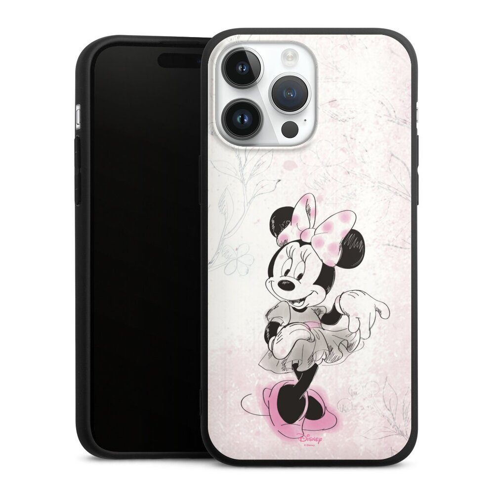 DeinDesign Handyhülle Minnie Mouse Disney Vintage Minnie Watercolor, Apple iPhone 14 Pro Max Silikon Hülle Premium Case Handy Schutzhülle