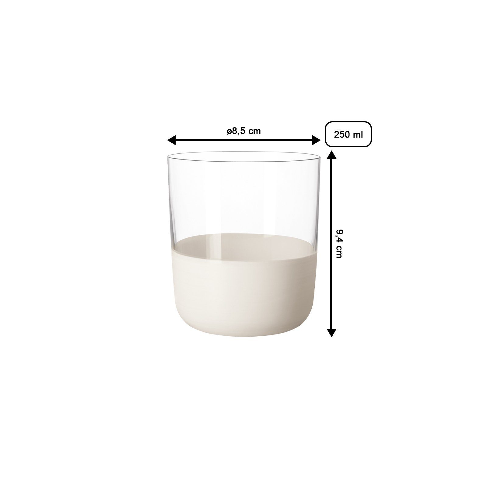 Villeroy & Boch Whiskyglas Manufacture Rock Whiskybecher 250 ml 4er Set, 4-tlg., Glas