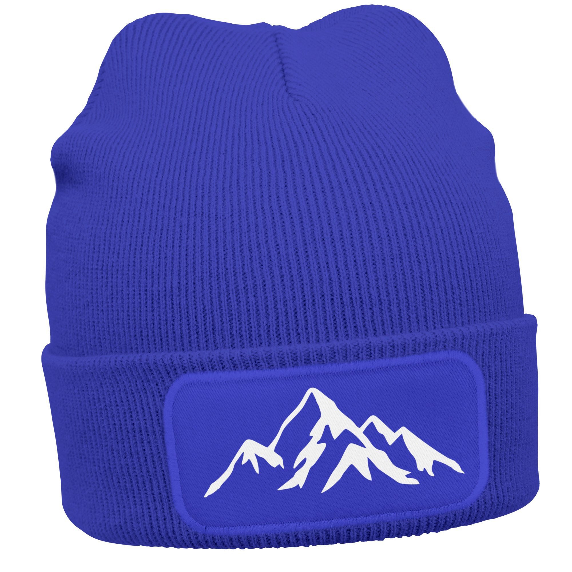 Neverless Strickmütze Damen Beanie mit Patch Berge Natur Outdoor Aufdruck P günstig online kaufen