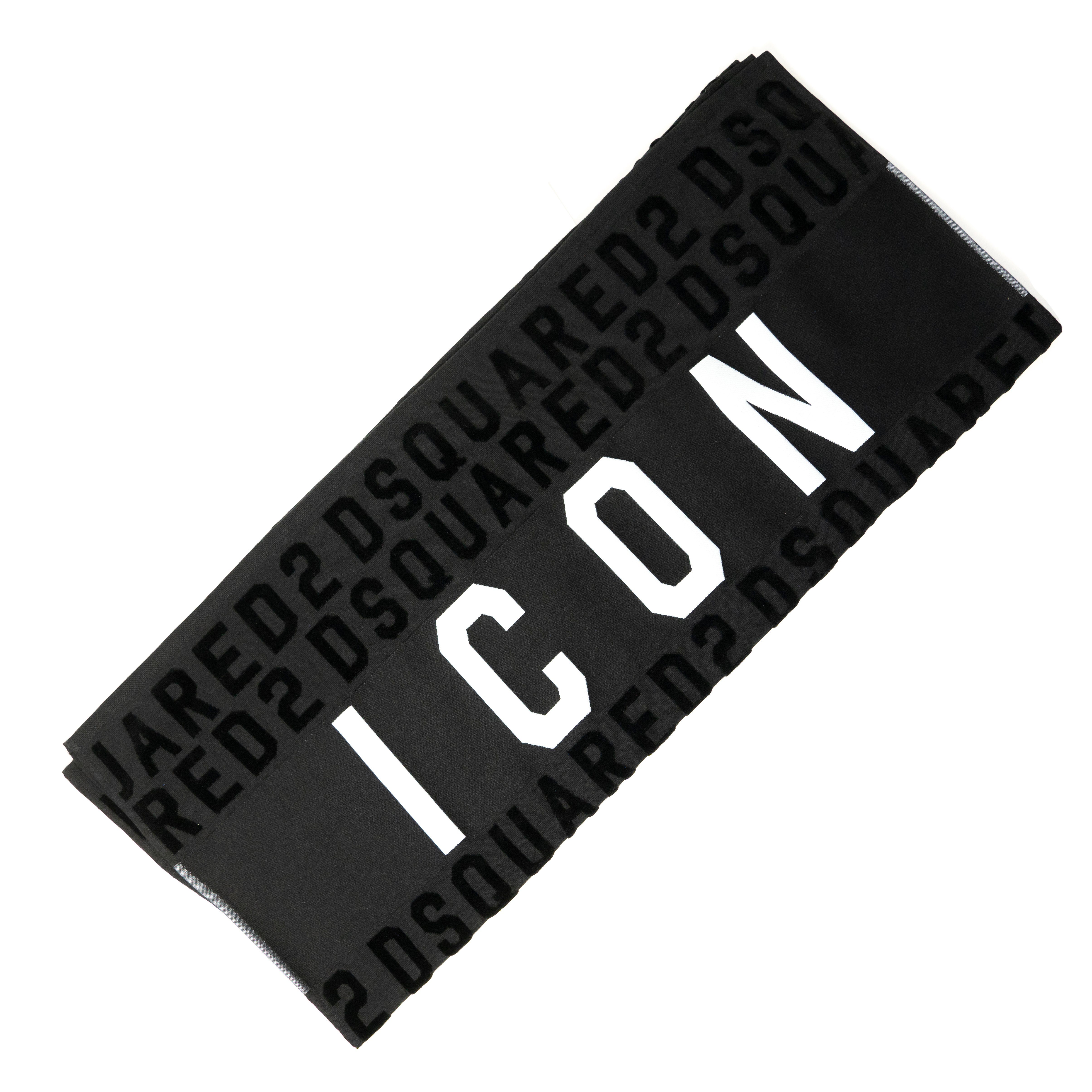 Dsquared2 Badetuch »ICON«, Schwarz-Weiß, groß, Made in Italy