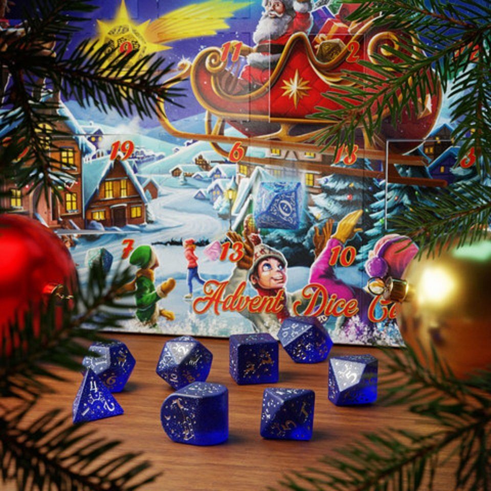 Q-Workshop Adventskalender Advent Dice Calendar Würfel Adeventskalender für Pen & Paper wie D&D (Packung, 1-tlg)