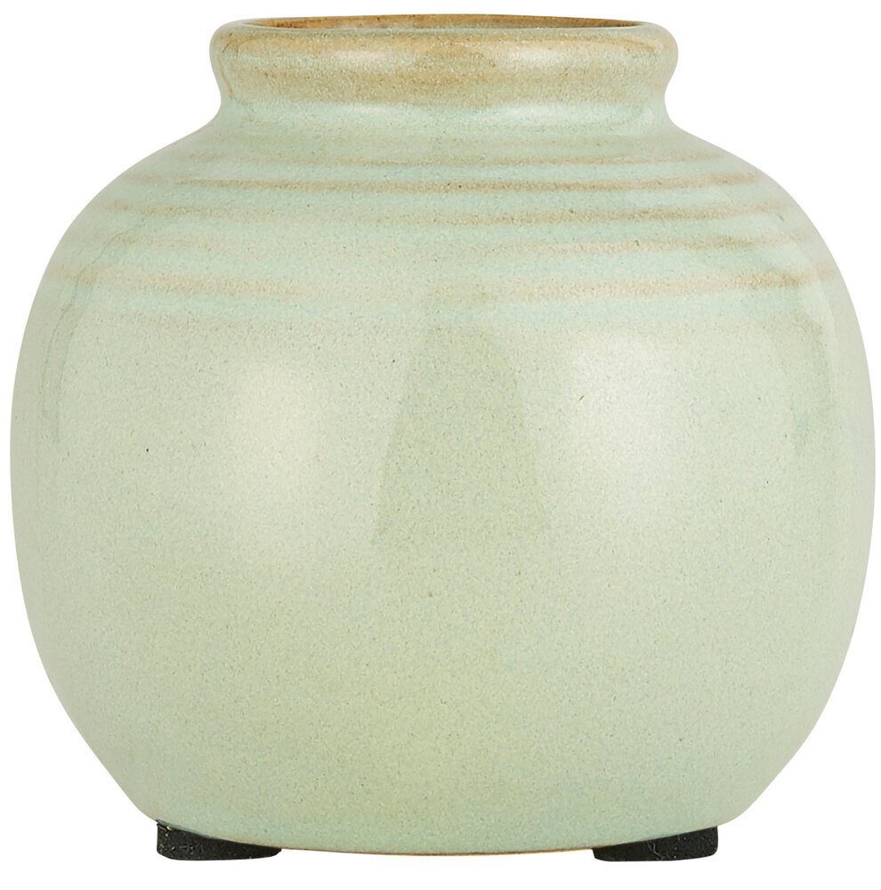 Ib Laursen Dekovase Mini Vase Rillen hellgrün