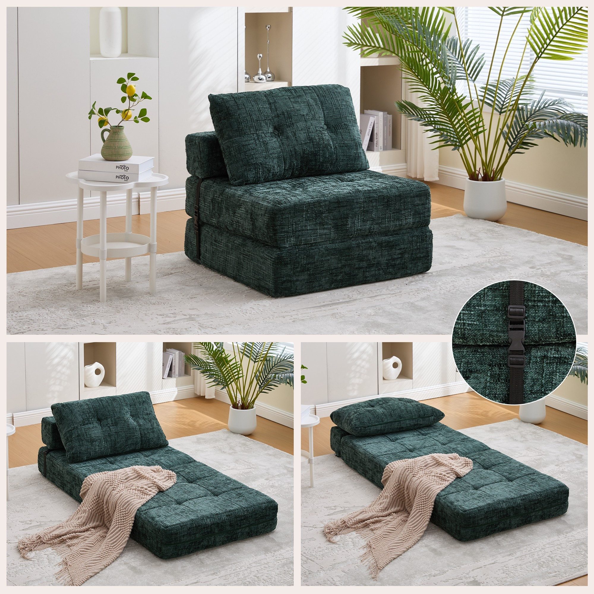 BlingBin Schlafsofa Klappbares Schlafsofa mit Kissen, günstig online kaufen