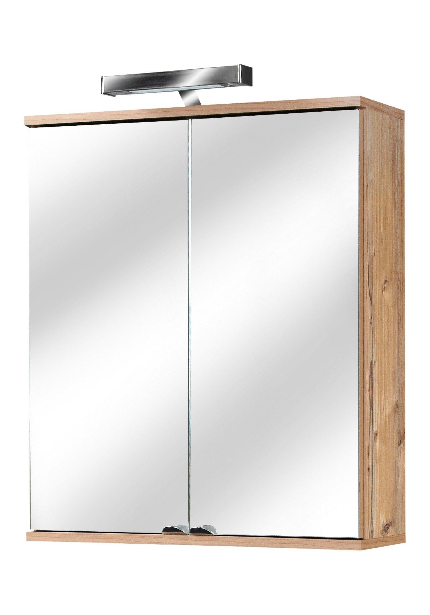 Schildmeyer Spiegelschrank Isola Breite 60 cm, 2-türig, LED-Beleuchtung, Schalter-/Steckdosenbox
