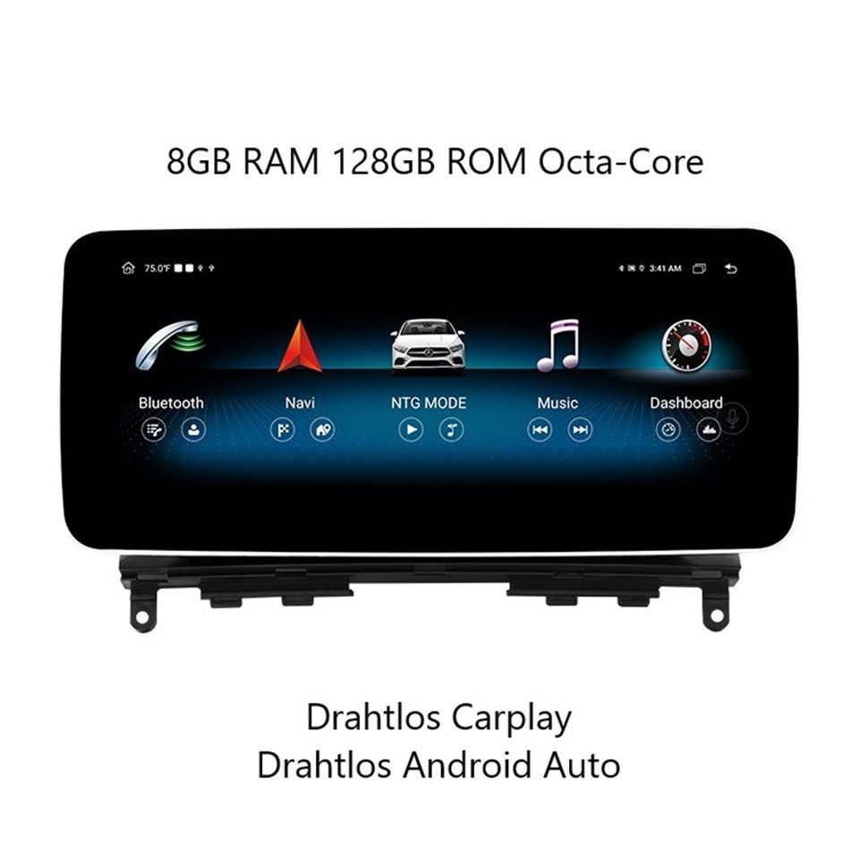 Für MERCEDES BENZ C klasse W204 NTG4.0 10.3" Android 14 Autoradio GPS Einbau-Navigationsgerät