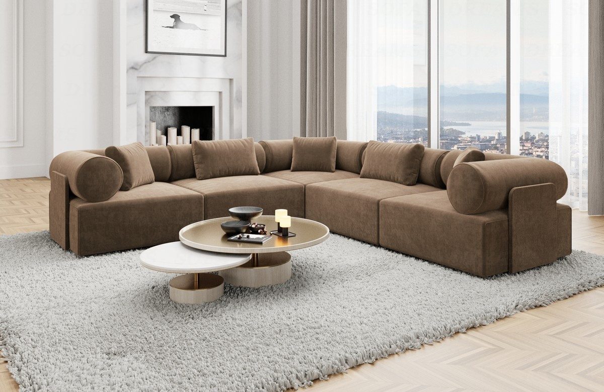 Sofa Dreams Ecksofa Loungesofa Stoff Sofa Eckcouch Polster Ecksofa Laguardia L Form, Loungesofa
