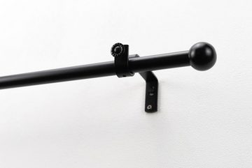 Gardinenstange BOLTI mit offenem Träger, GARESA, Ø 16 mm, 1-läufig, Wunschmaßlänge, Vorhanggarnitur, verlängerbar, Wandmontage, ohne Ringe