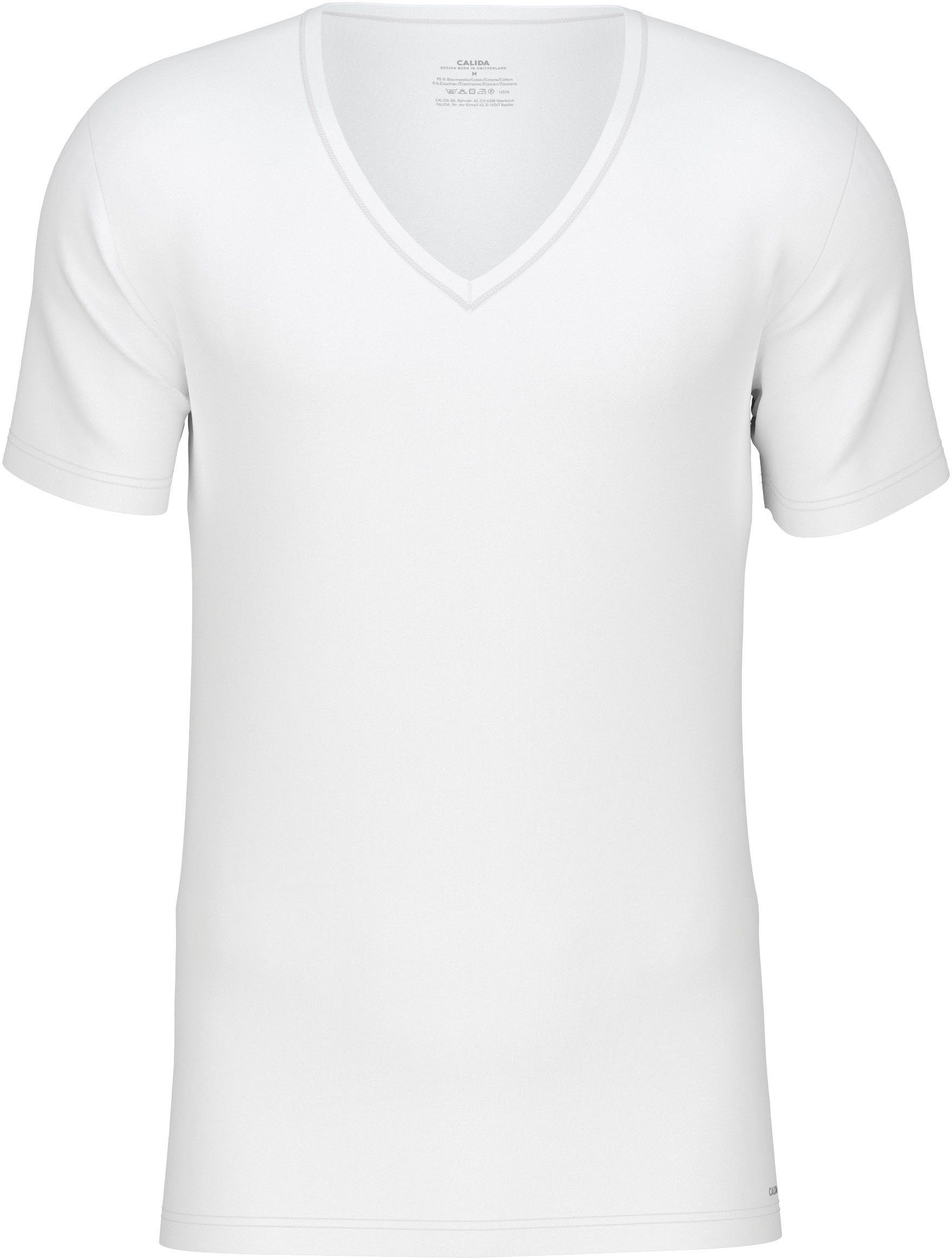 CALIDA T-Shirt Cotton Code mit V-Ausschnitt günstig online kaufen