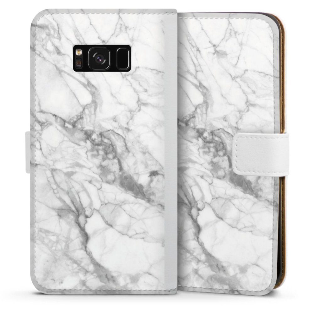 DeinDesign Handyhülle Stein Marmor Muster Marmor, Samsung Galaxy S8 Plus Hülle Handy Flip Case Wallet Cover